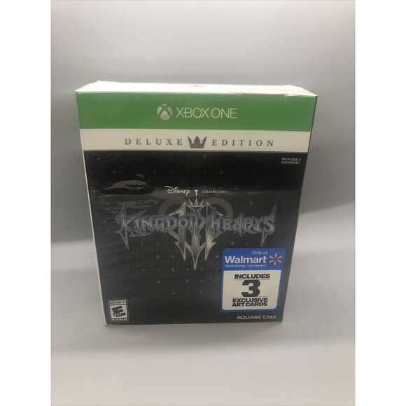 New Sealed Kingdom Hearts III 3 Deluxe Edition XBO Xbox One + Walmart Art Cards - Picture 1 of 6